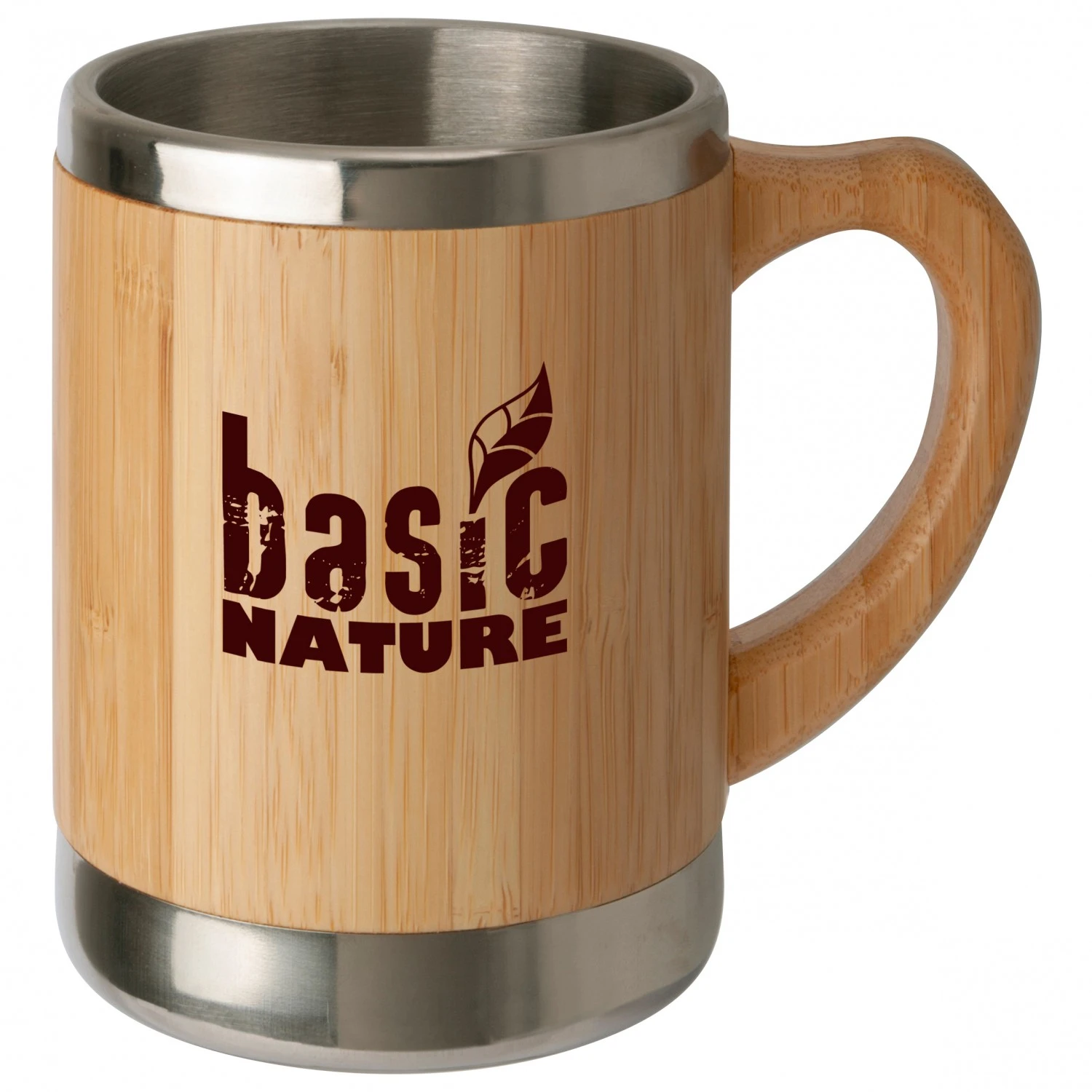 Basic Nature - Stainless Steel Mug - "Bamboo" - Cup 2 Basic Nature - Stainless Steel Mug - "Bamboo" - Cup - Image 2