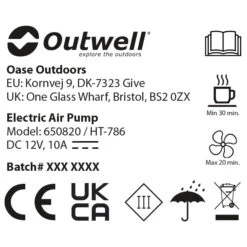 Outwell - Squall Tent Pump 12V - Air Pump -Primus Store outwell squall tent pump 12v air pump detail 3