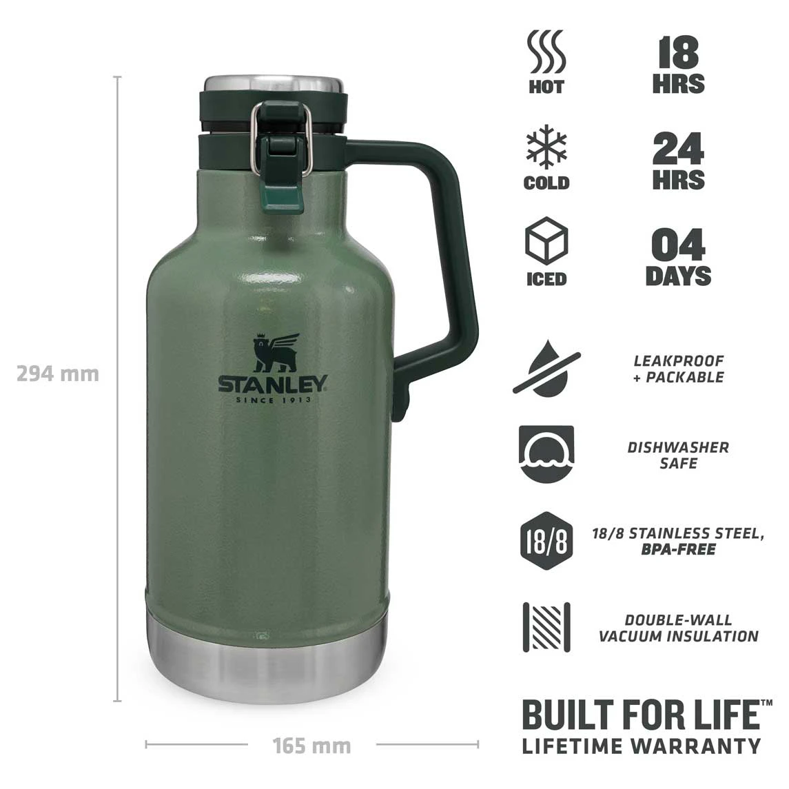 Stanley - Classic Vacuum Beer Growler - Water Bottle 4 Stanley - Classic Vacuum Beer Growler - Water Bottle - Image 4