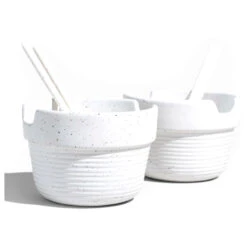 United By Blue - Stackable Stoneware Noodle Bowl 2-Pack - Food Storage