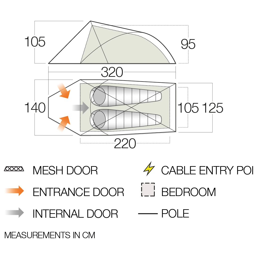 Vango - Helvellyn 200 - 2-person Tent 2 Vango - Helvellyn 200 - 2-person Tent - Image 2