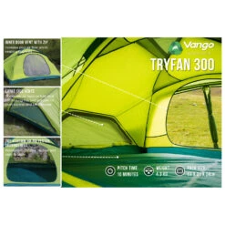 Vango - Tryfan 300 - 3-person Tent -Primus Store vango tryfan 300 3 person tent bf detail 3